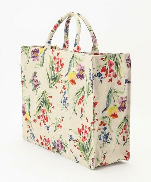 自由区 / ジユウク トートバッグ | ペイントタッチフラワートート バッグ | 詳細4