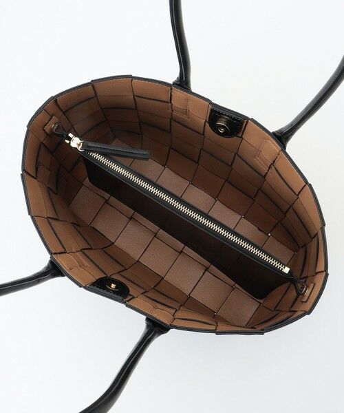 クレージュ　トートバッグ　ビジネス　A4可能　黒　高島屋正規品 セール】 【A4サイズ収納可】フラワーパーツ合皮トートバッグ
