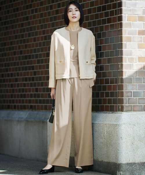 自由区 / ジユウク ノーカラージャケット | 【洗える】ライトカラミノーカラー ジャケット | 詳細4