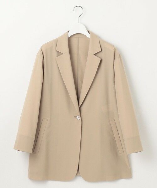 自由区 / ジユウク テーラードジャケット | 【洗える】ライトシャツ ジャケット(シナモン)