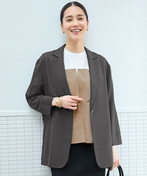 自由区 / ジユウク テーラードジャケット | 【洗える】ライトシャツ ジャケット(バーント)