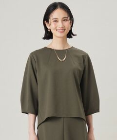 自由区 - 自由区★新品★【洗える】ポピーリバーレースカットソー　大きいサイズ44 洗える】ブラウスライクジャージー カットソー / 自由区