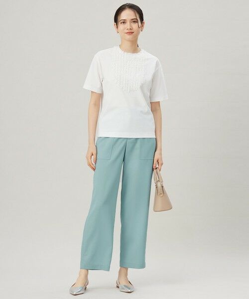 自由区 / ジユウク カットソー | 【接触冷感・UVカット・洗える】ベビーフリル Tシャツ | 詳細1