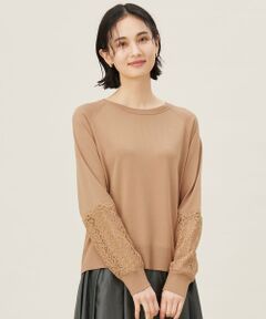 自由区 / ジユウク ニット・セーター | 【洗える】レースコンビ ニット