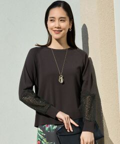 自由区 / ジユウク ニット・セーター | 【洗える】レースコンビ ニット