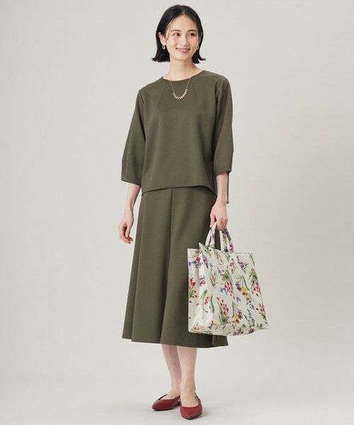 自由区 / ジユウク ミニ・ひざ丈スカート | 【セットアップ対応・洗える】ブークレダンボールフレア スカート | 詳細2