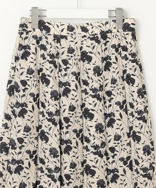 自由区 / ジユウク ミニ・ひざ丈スカート | 【洗える】リネンライクフラワープリント スカート | 詳細4