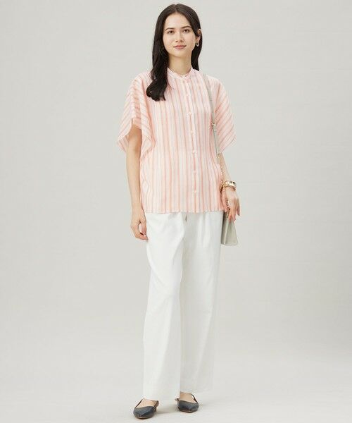 自由区 / ジユウク シャツ・ブラウス | 【接触冷感・吸水速乾・洗える】ナチュラルリネンフレア袖 シャツ | 詳細9