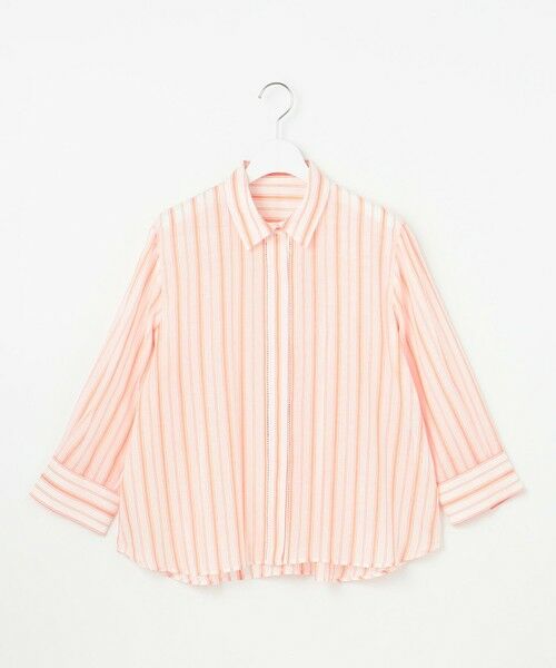 自由区 / ジユウク シャツ・ブラウス | 【ドラマ「明日はもっと いい日になる」着用】【接触冷感・吸水速乾・洗える】ナチュラルリネンクロップド丈 シャツ | 詳細11