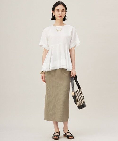 自由区 / ジユウク シャツ・ブラウス | 【洗える】ソフトリネンペプラム ブラウス | 詳細2