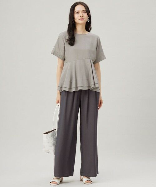 自由区 / ジユウク シャツ・ブラウス | 【洗える】ソフトリネンペプラム ブラウス | 詳細5