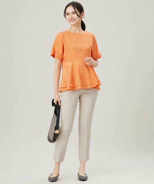 自由区 / ジユウク シャツ・ブラウス | 【洗える】ソフトリネンペプラム ブラウス | 詳細14