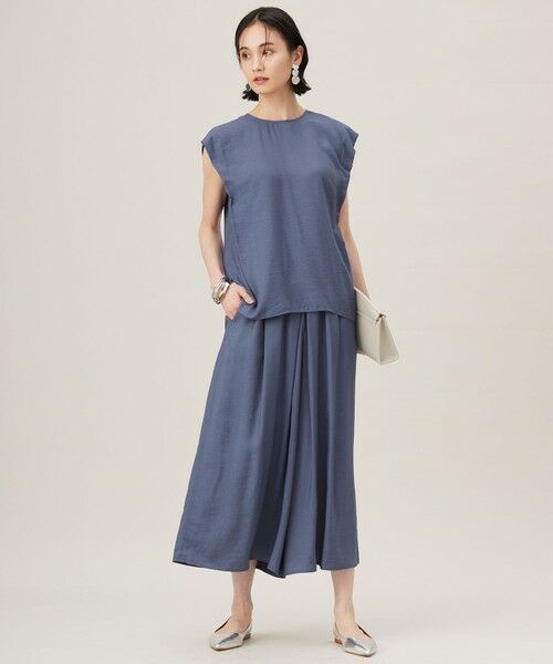 自由区 / ジユウク シャツ・ブラウス | 【カタログ掲載・セットアップ対応・接触冷感・UVケア・洗える】エアリーツイルノースリーブ ブラウス | 詳細6