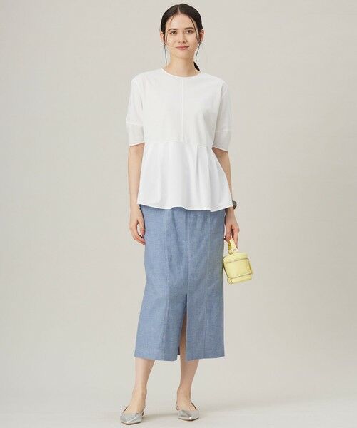 自由区 / ジユウク カットソー | 【接触冷感・UVカット・吸水速乾・抗菌防臭・洗える】ハイツイストポンチペプラム カットソー | 詳細2