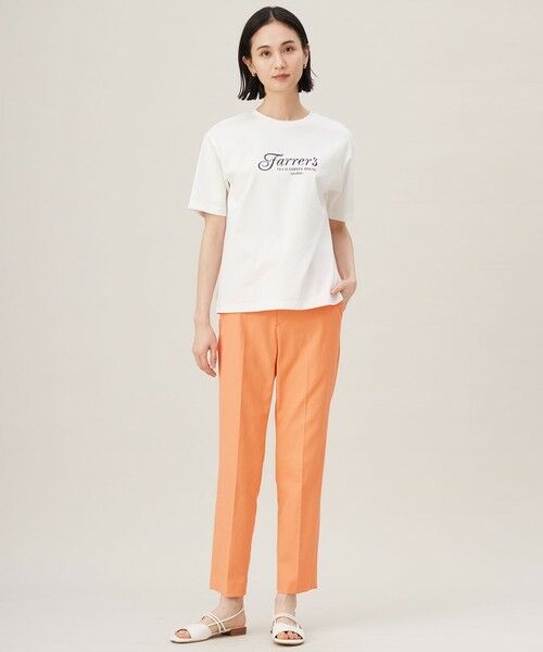★新品未使用タグ付　Mfil ミカコナカムラ　Tシャツ カットソー 40 白 カタログ掲載・洗える】グラフィックロゴ Tシャツ （カットソー