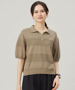 自由区 / ジユウク ニット・セーター | 【洗える】ペーパーブレンドスキッパーポロ ニット