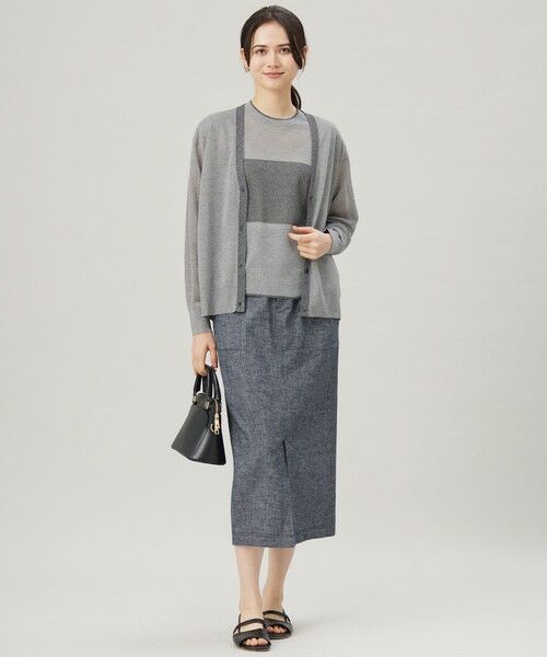 自由区 / ジユウク カーディガン・ボレロ | 【アンサンブル対応・洗える】ラメシアー カーディガン | 詳細1