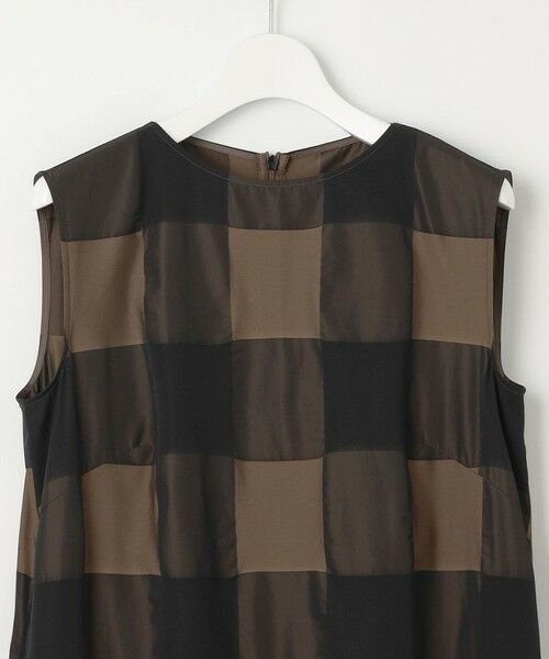 自由区 / ジユウク ロング・マキシ丈ワンピース | 【洗える】ブロンズチェックジャガード ワンピース | 詳細1