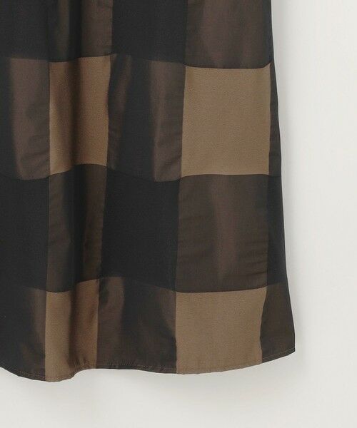 自由区 / ジユウク ロング・マキシ丈ワンピース | 【洗える】ブロンズチェックジャガード ワンピース | 詳細3