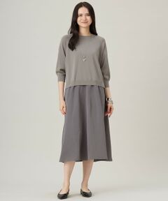 自由区 / ジユウク ロング・マキシ丈ワンピース | 【洗える】タフタコンビ ワンピース