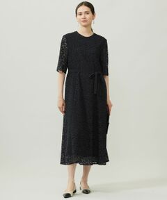 自由区 / ジユウク ロング・マキシ丈ワンピース | 【洗える】フラワーリーフコードレース ワンピース