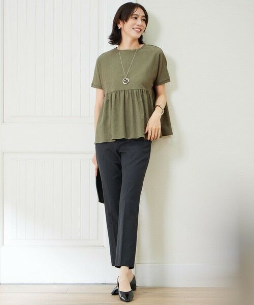 自由区 / ジユウク その他パンツ | 【SHIHOさん着用・昨年大好評・新色追加・後ろウエストゴム】シェルタリングテーパード パンツ | 詳細24