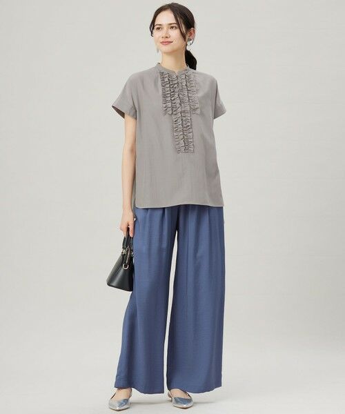 自由区 / ジユウク その他パンツ | 【カタログ掲載・セットアップ対応・接触冷感・UVケア・洗える】エアリーツイルワイド パンツ | 詳細9