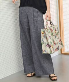 自由区 / ジユウク その他パンツ | 【洗える】コットンリネンシャンブレーワイドストレート パンツ