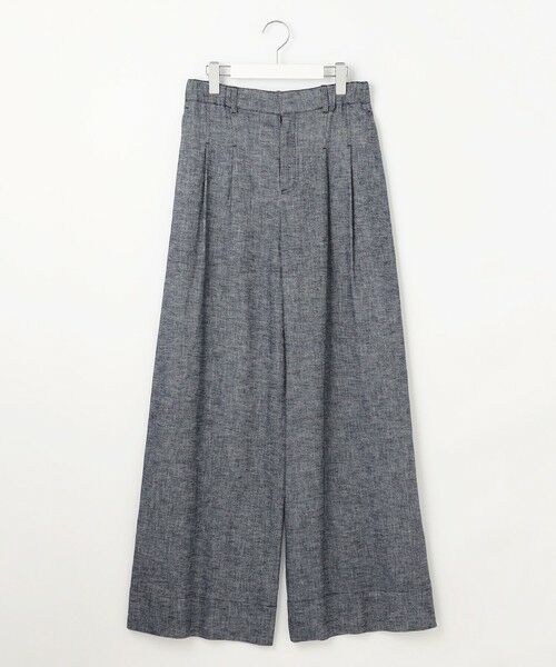 自由区 / ジユウク その他パンツ | 【洗える】コットンリネンシャンブレーワイドストレート パンツ | 詳細10