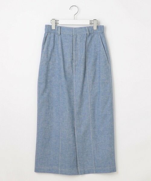 自由区 / ジユウク ミニ・ひざ丈スカート | 【洗える】コットンリネンシャンブレー スカート | 詳細7