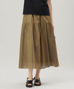 自由区 / ジユウク ミニ・ひざ丈スカート | 【洗える】ブライトシアーシャンブレー スカート