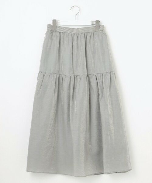 自由区 / ジユウク ミニ・ひざ丈スカート | 【洗える】ブライトシアーシャンブレー スカート | 詳細4