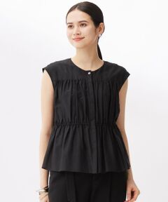 自由区 / ジユウク シャツ・ブラウス | 【カタログ掲載・洗える】シルクコットンローンフレンチスリーブ ブラウス