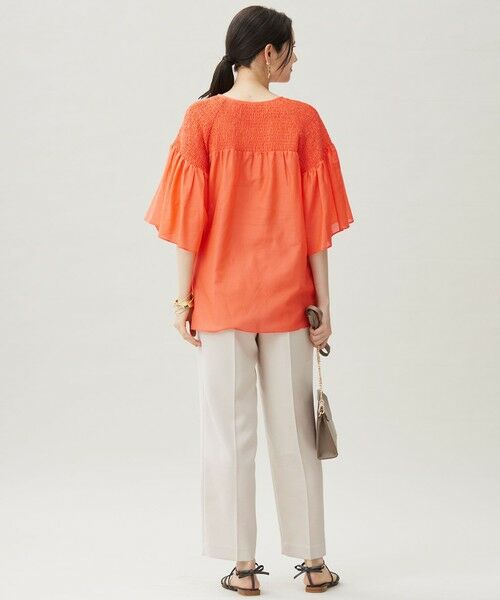 自由区 / ジユウク シャツ・ブラウス | 【洗える】シルクコットンローンスモッキング刺繍 ブラウス | 詳細3