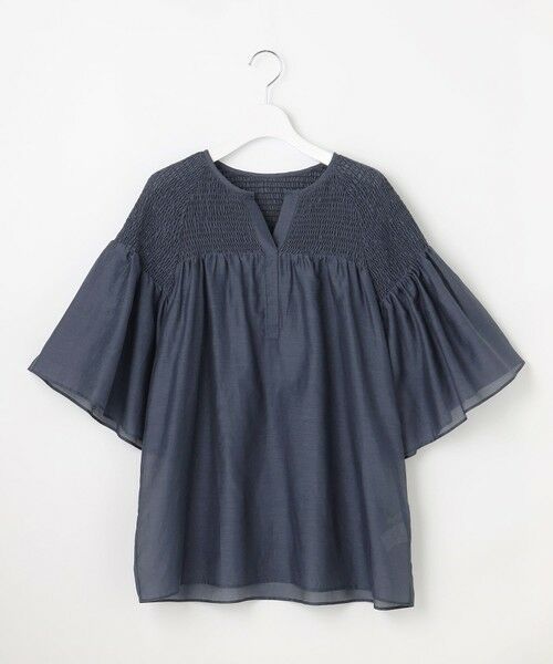 自由区 / ジユウク シャツ・ブラウス | 【洗える】シルクコットンローンスモッキング刺繍 ブラウス | 詳細7