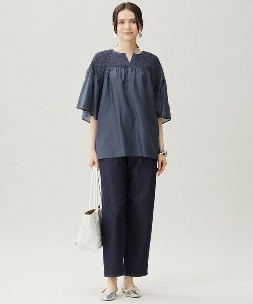 自由区 / ジユウク シャツ・ブラウス | 【洗える】シルクコットンローンスモッキング刺繍 ブラウス | 詳細6