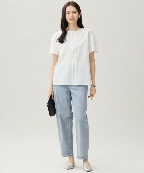 自由区 / ジユウク シャツ・ブラウス | 【接触冷感・洗える】エンブロイダリーローン Tブラウス | 詳細1