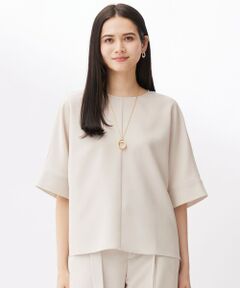 新品未使用　自由区ブラウス セール】 【洗える】バックサテンジョーゼット ブラウス