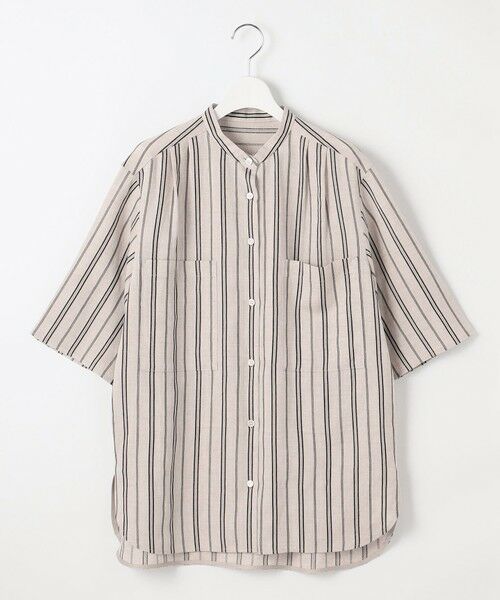 自由区 / ジユウク シャツ・ブラウス | 【セットアップ対応】リネンビスコースストライプ シャツ | 詳細3