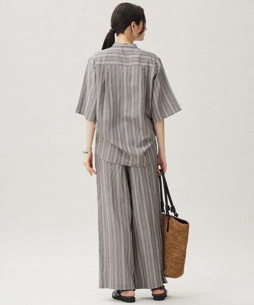 自由区 / ジユウク シャツ・ブラウス | 【カタログ掲載・セットアップ対応・洗える】リネンビスコースストライプ シャツ | 詳細7