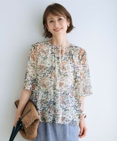 自由区 / ジユウク シャツ・ブラウス | 【セットアップ対応・洗える】ボタニカルフラワープリント ブラウス