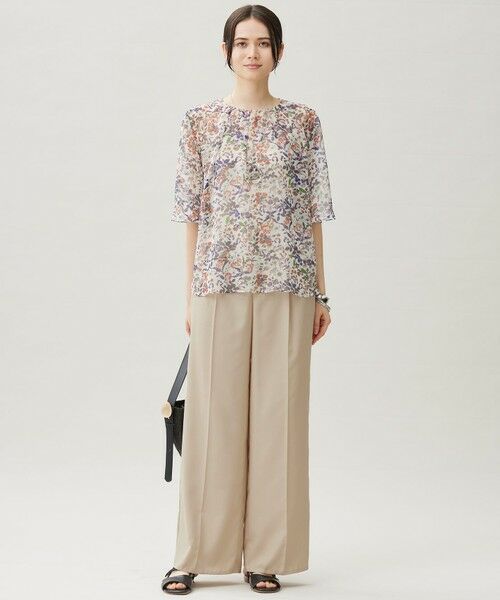 自由区 / ジユウク シャツ・ブラウス | 【セットアップ対応・洗える】ボタニカルフラワープリント ブラウス | 詳細2