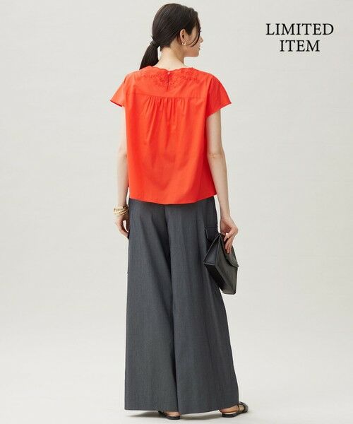 自由区 / ジユウク シャツ・ブラウス | 【WEB限定・接触冷感・洗える】エンブロイダリーローンプルオーバー ブラウス | 詳細6