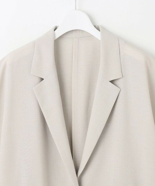 自由区 / ジユウク テーラードジャケット | 【カタログ掲載・セットアップ対応・接触冷感・UVカット・洗える】ライトリネンライクショートスリーブ ジャケット | 詳細7
