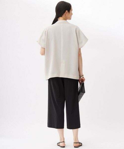 自由区 / ジユウク テーラードジャケット | 【カタログ掲載・セットアップ対応・接触冷感・UVカット・洗える】ライトリネンライクショートスリーブ ジャケット | 詳細4