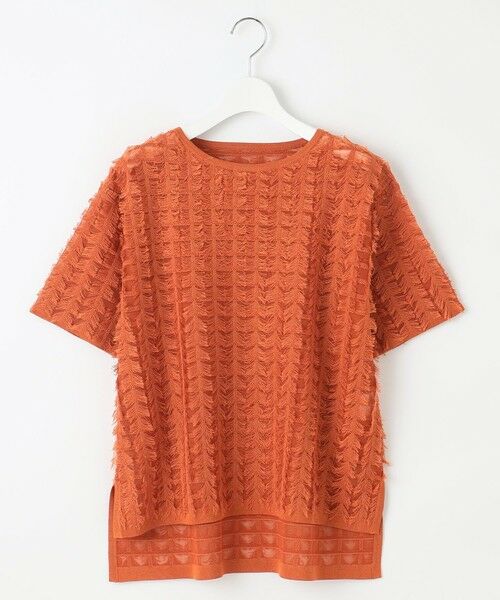 自由区 / ジユウク ニット・セーター | 【カタログ掲載・セットアップ対応・洗える】シアーカットジャカード ニット | 詳細3