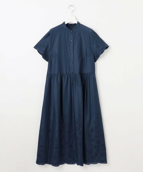 自由区 / ジユウク ミニ丈・ひざ丈ワンピース | 【カタログ掲載・接触冷感・洗える】エンブロイダリーローンシャツ ワンピース | 詳細3