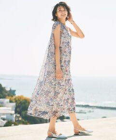 自由区 / ジユウク ロング・マキシ丈ワンピース | 【カタログ掲載・洗える】ボタニカルフラワープリント ワンピース