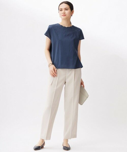 自由区 / ジユウク その他パンツ | 【カタログ掲載・セットアップ対応・接触冷感・UVカット・洗える】ライトリネンライクテーパード パンツ | 詳細4