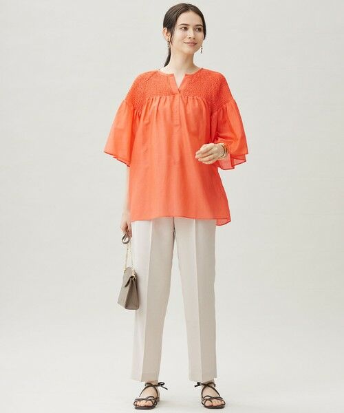 自由区 / ジユウク その他パンツ | 【カタログ掲載・セットアップ対応・接触冷感・UVカット・洗える】ライトリネンライクテーパード パンツ | 詳細5